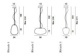 DIMENSIONS SUSPENSIONS RITUALS FOSCARINI BY MEGALUX33 BORDEAUX